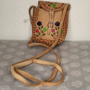 NWOT Small Handmade Leather Shoulder Minibag "Rosali"